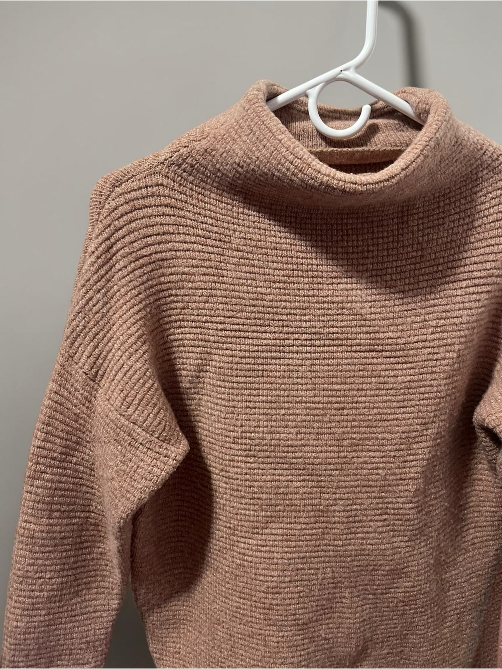 Madewell Ribbed Mock-neck Sweater in Taupe Brown Womens Size XXS - Picture 3 of 6